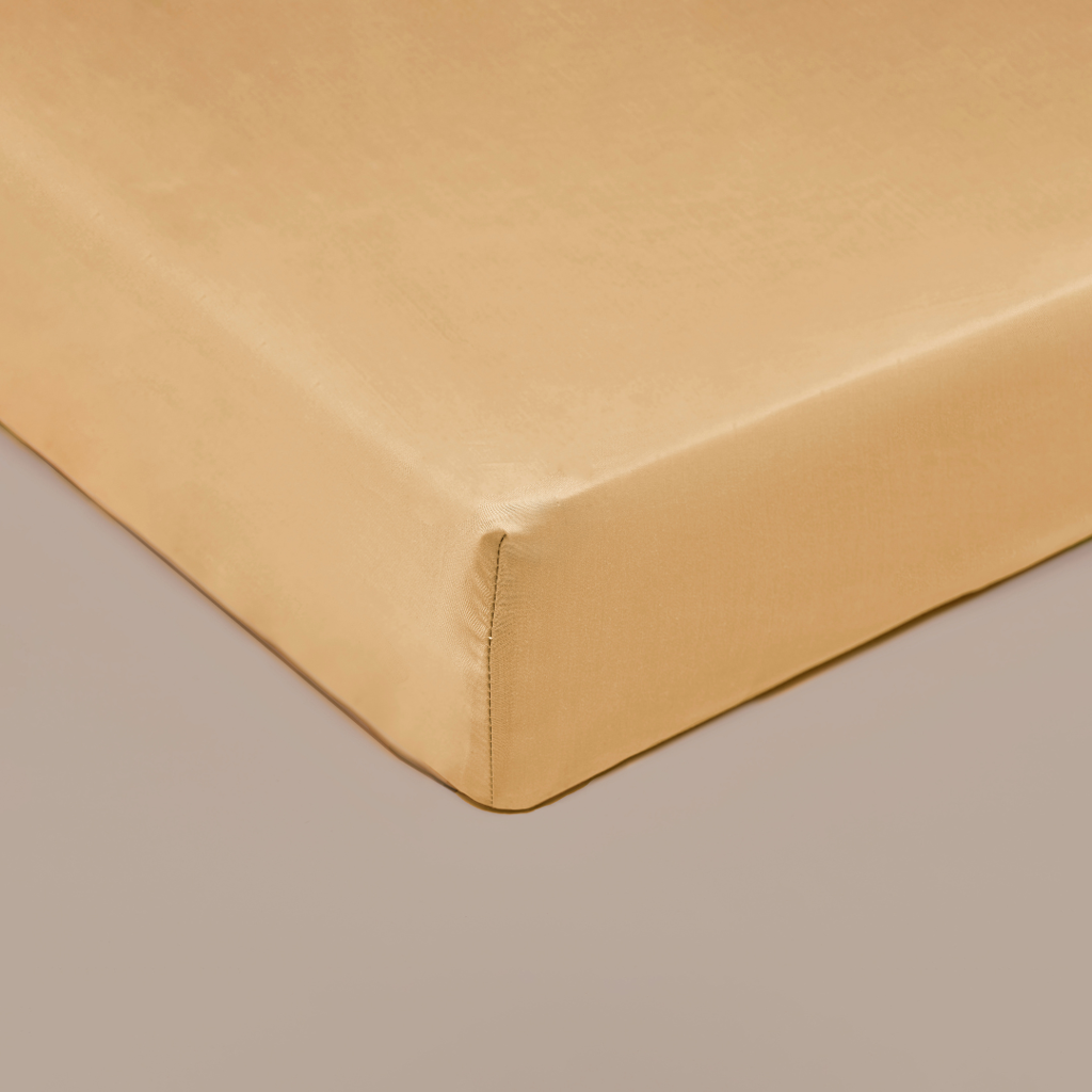 Bamboo Fitted Sheet Ocher Yellow