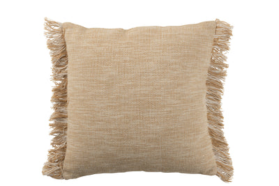 CUSHION FRINGES COTTON BEIGE