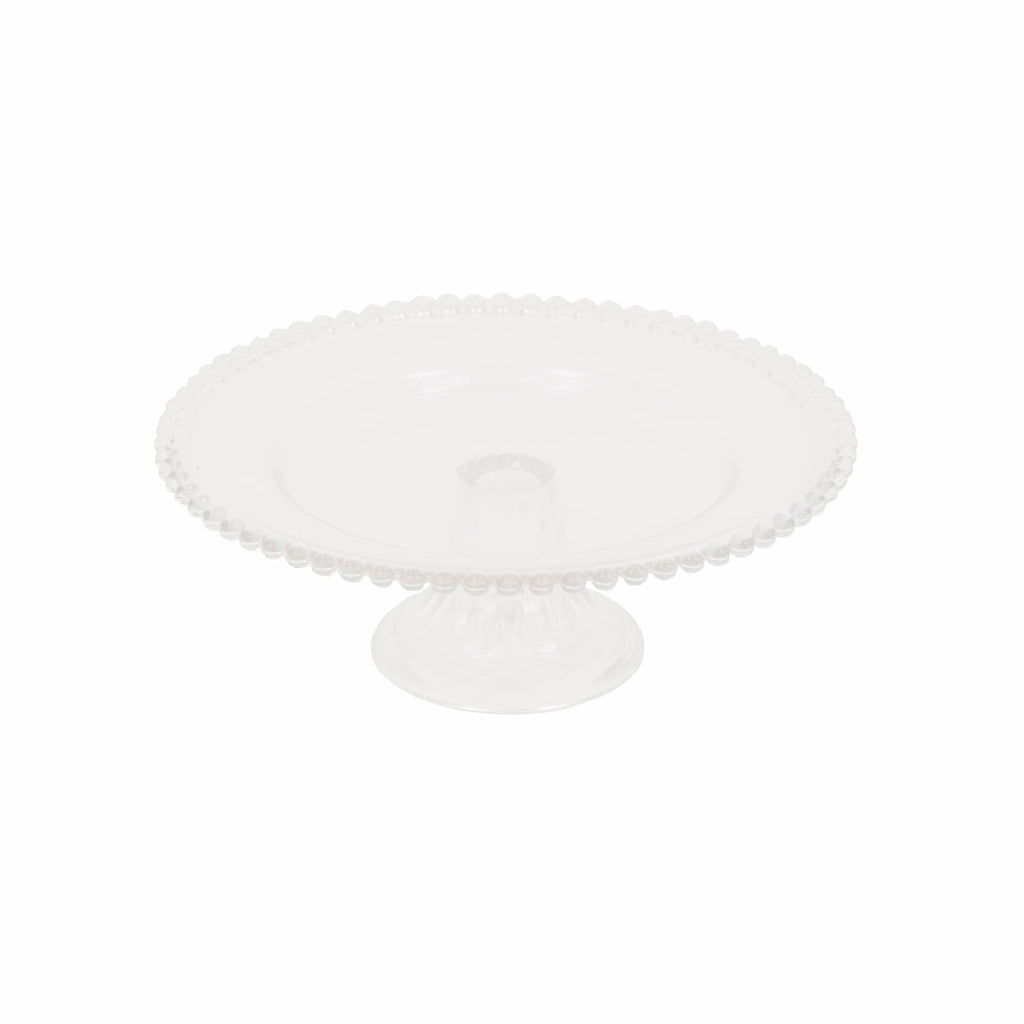 HV Cake Plate - Clear Glass - 27x10cm