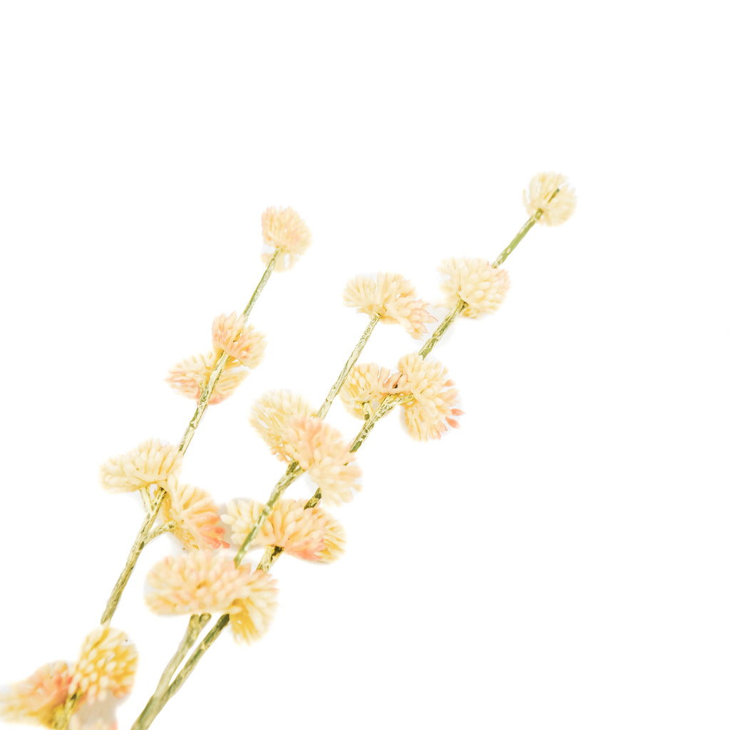 HV Cream White Flowers Branch - Melaleuca - 15 x 60 cm-Polysterene