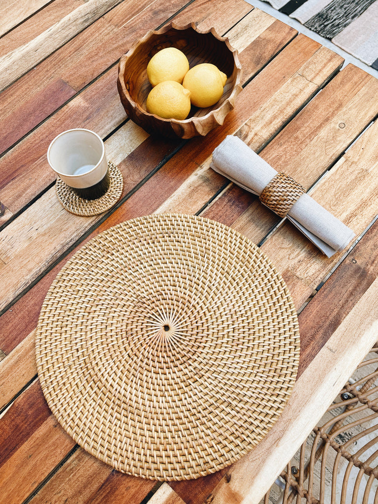 Lombok Rattan coaster