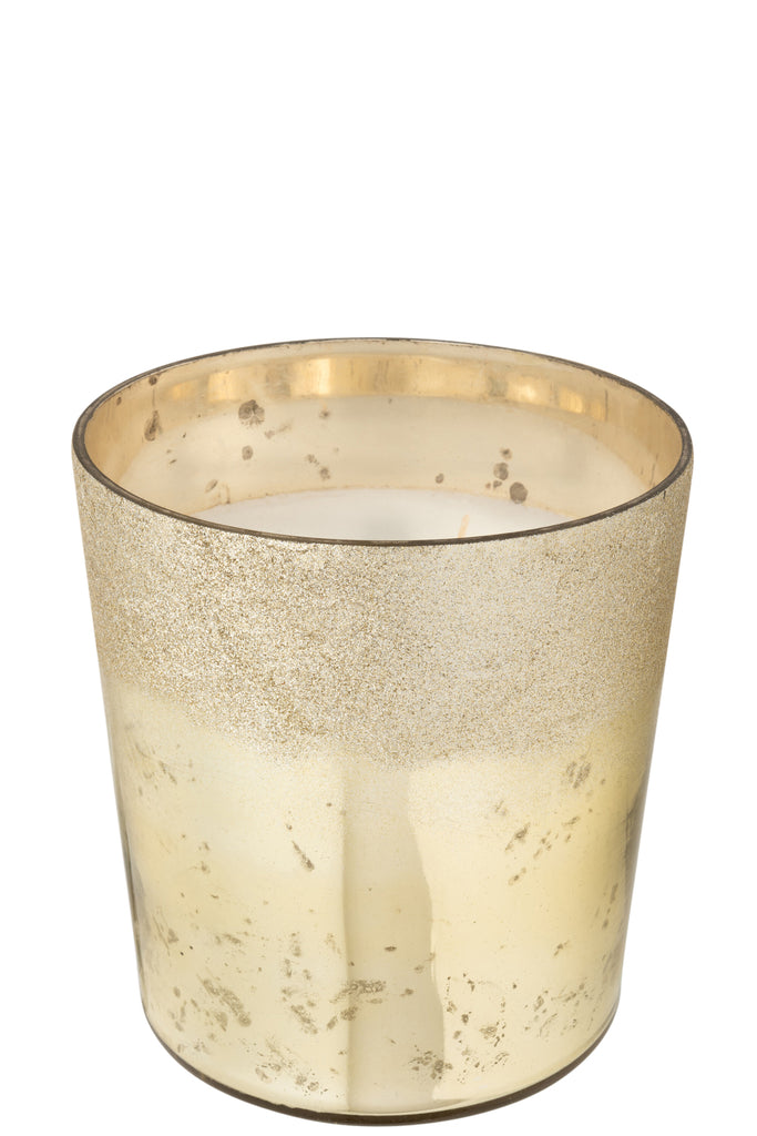 Scented Candle Deluxe Glass Gold Large