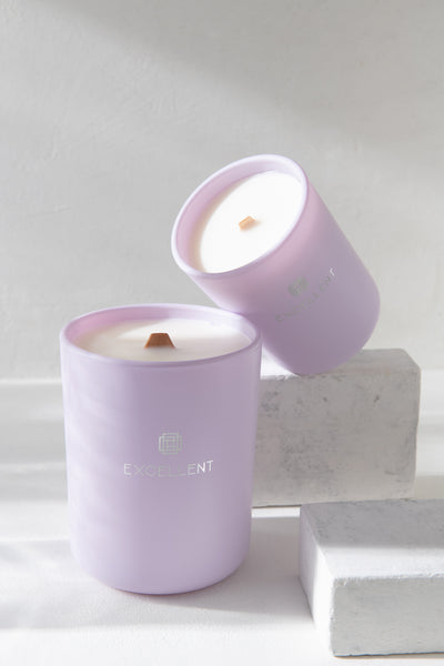 SCENTED CANDLE EXCELLENT GLASS LILA MEDIUM-80U