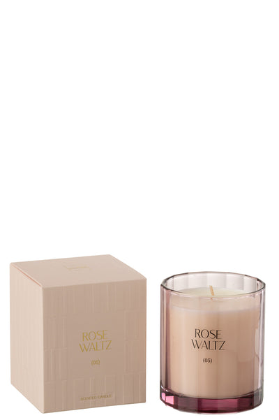 Scented Candle Rose Waltz Glass-30 Hours
